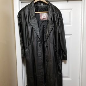 Long leather coat